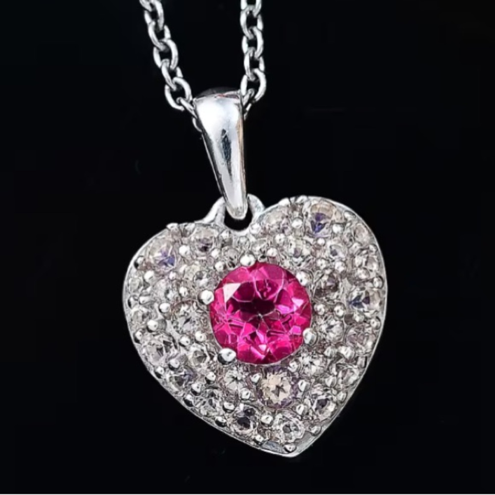 🩷Pink Mystic Topaz Heart Pendant🩷